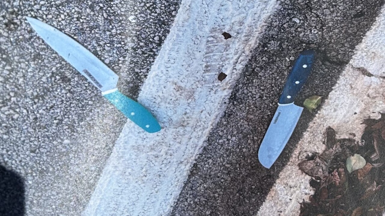 Pair of knives in parking lot after deputy-involved shooting on May 1, 2023