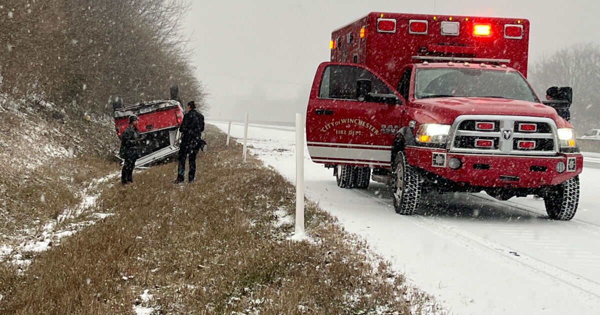 List of crashes, road closures in the area due to weather conditions