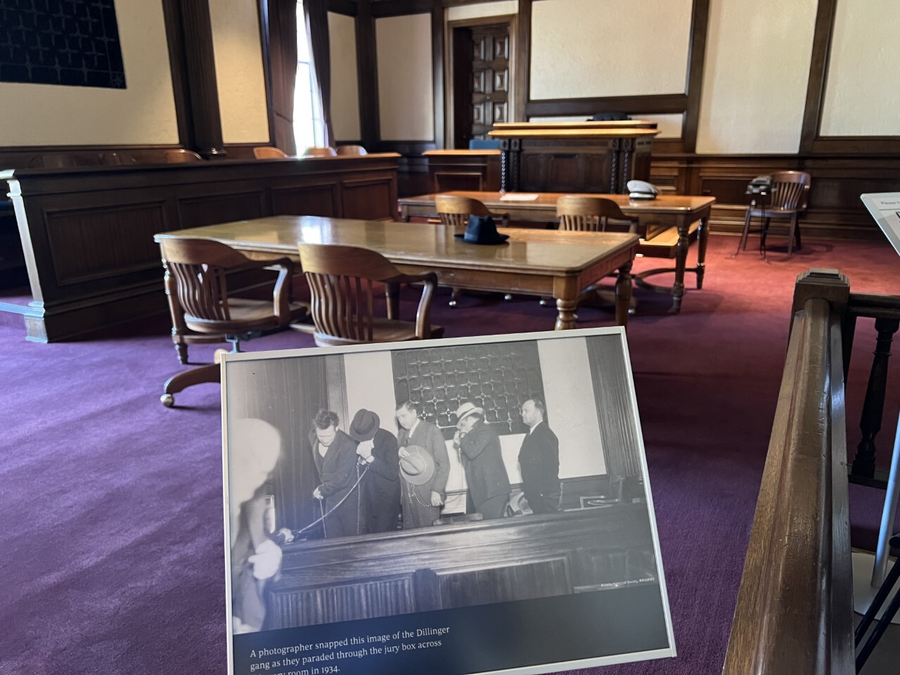 John Dillinger Courtroom inside the historic Pima County Courthouse