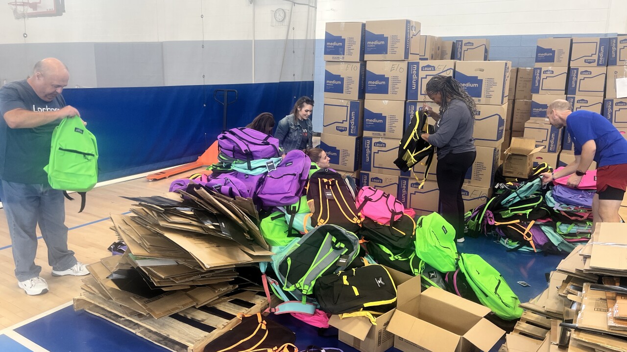 YMCA of Central Kentucky packs backpacks