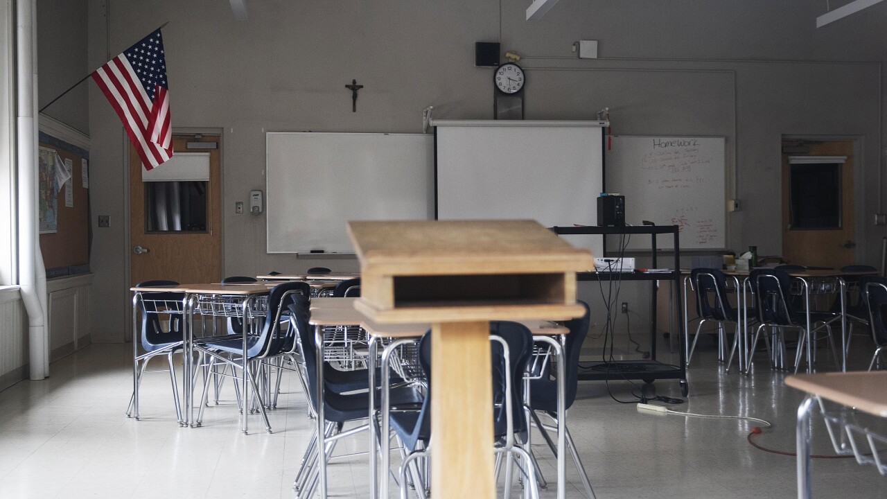 Empty classroom covid-19
