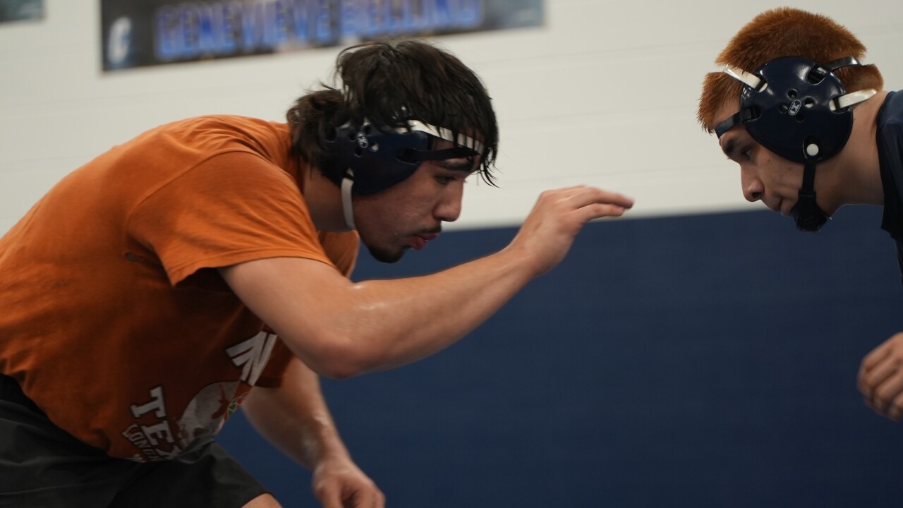 Carroll senior wrestler Roman Nino