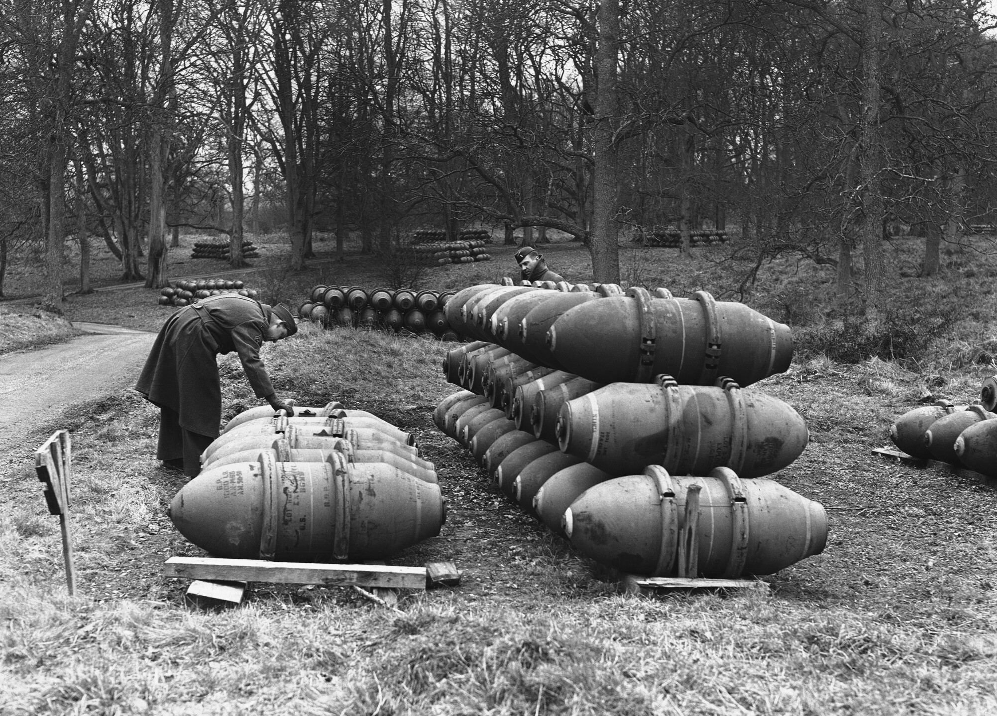 WWII England Bombs Stacked