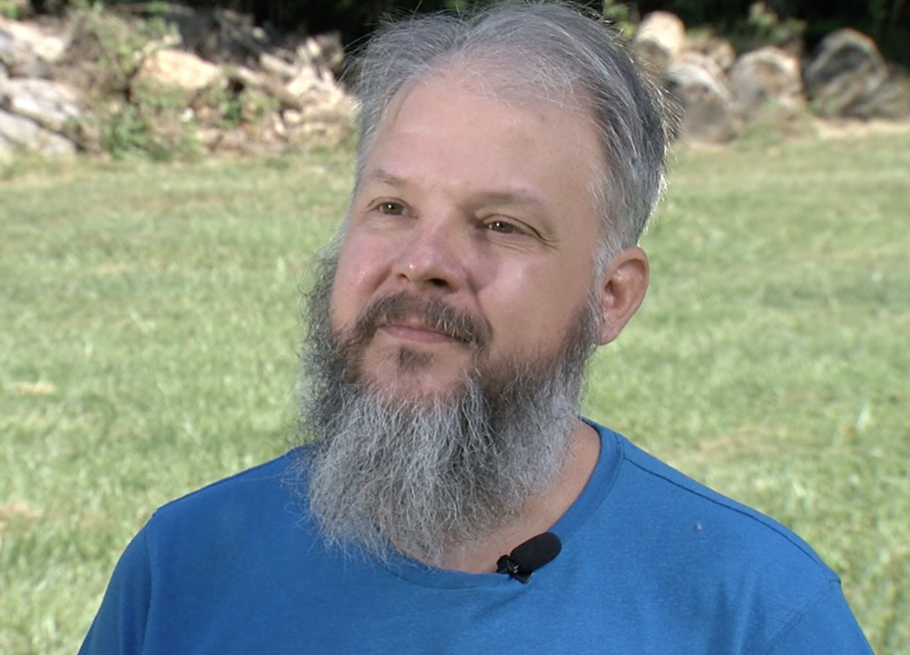 Jason Gordon lives adjacent to Doug Evans' land on Mt. Carmel Road.