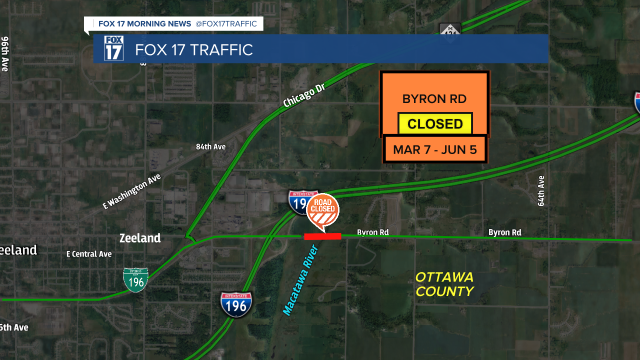 Map Byron Rd closure 2022 (Update)