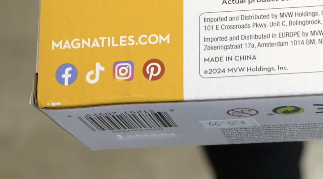 "Made in China" label on Mother and Earth Kids toy