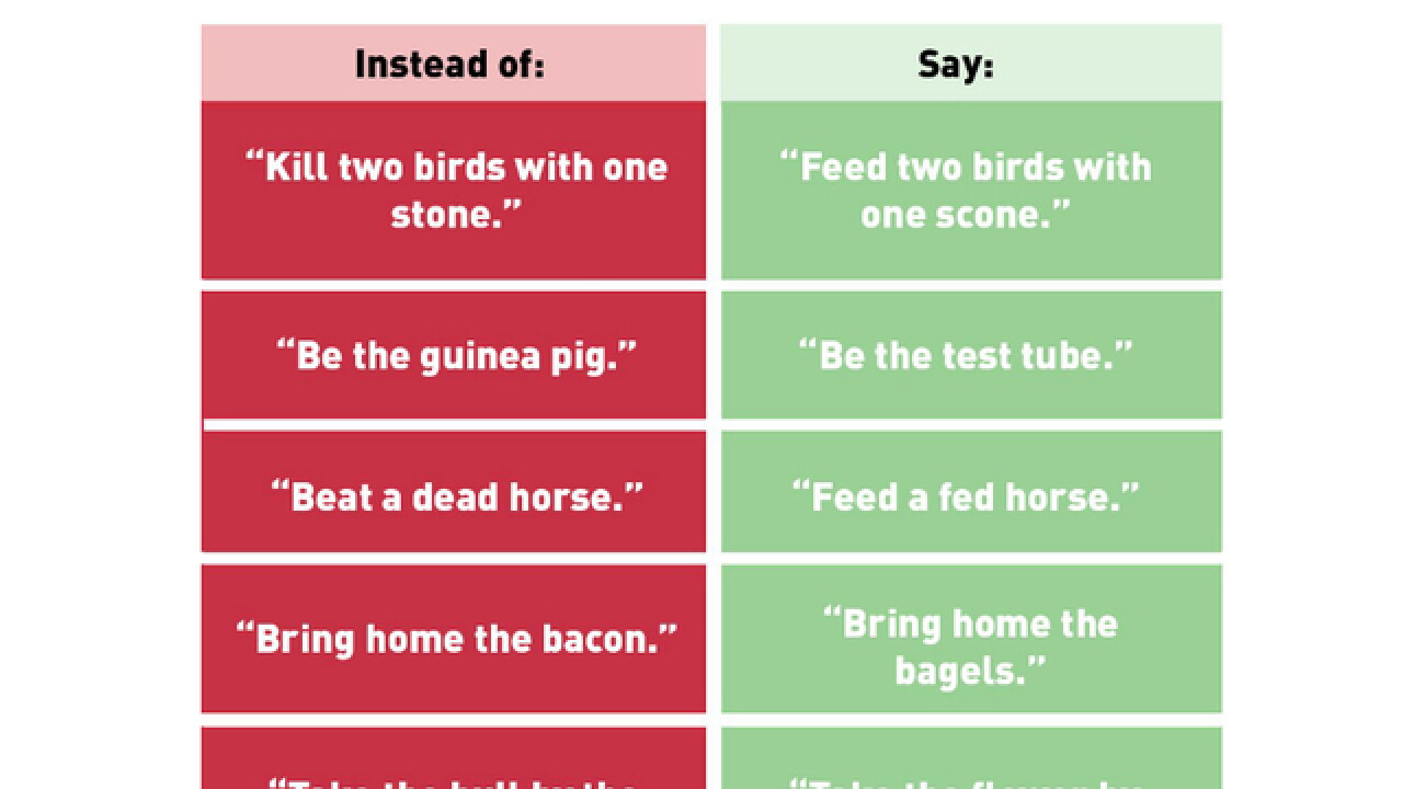 PETA says these phrases are comparable to racism and homophobia