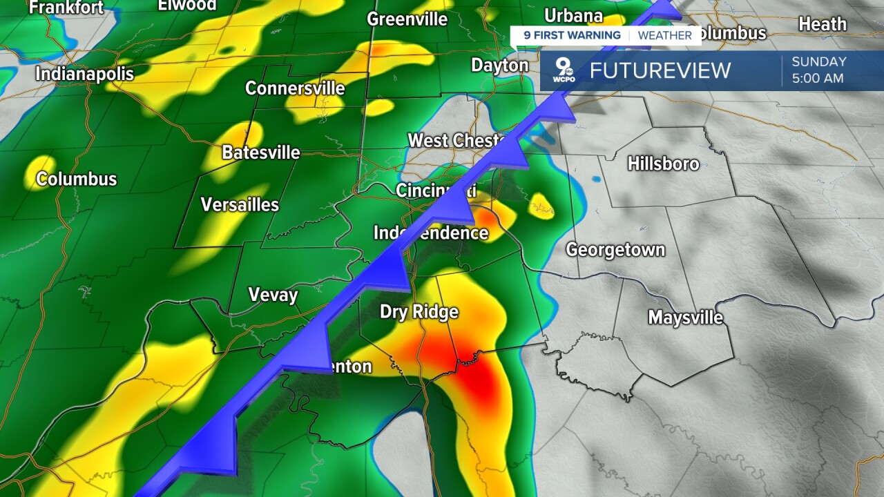 Sunday morning cold front
