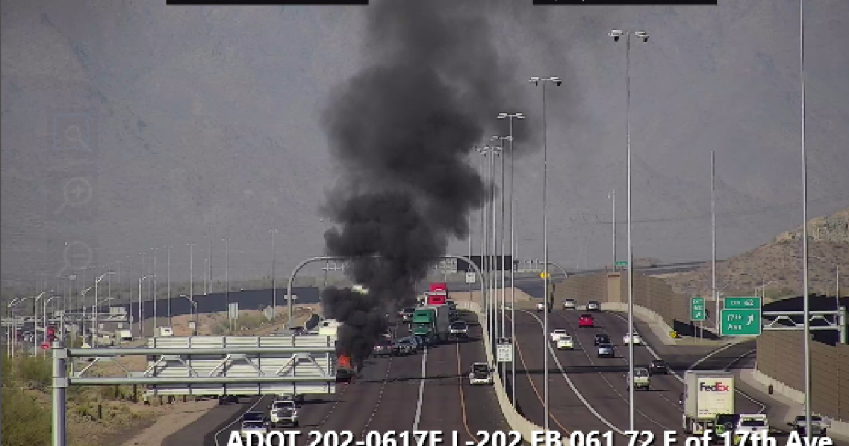 1 dead after car crashes, catches fire on Loop 202