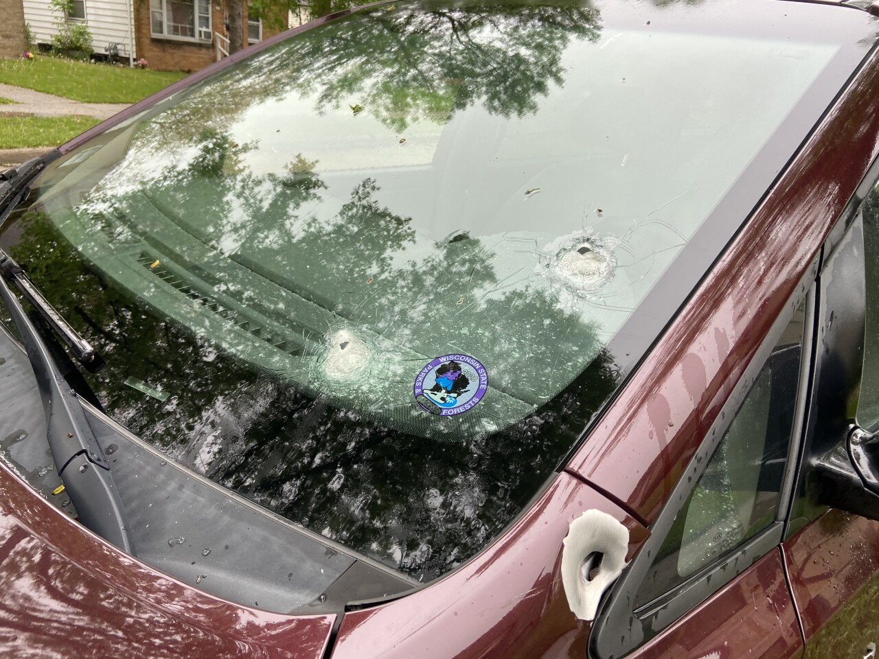 Kia Van with bullet holes, 47th and Capitol Shooting