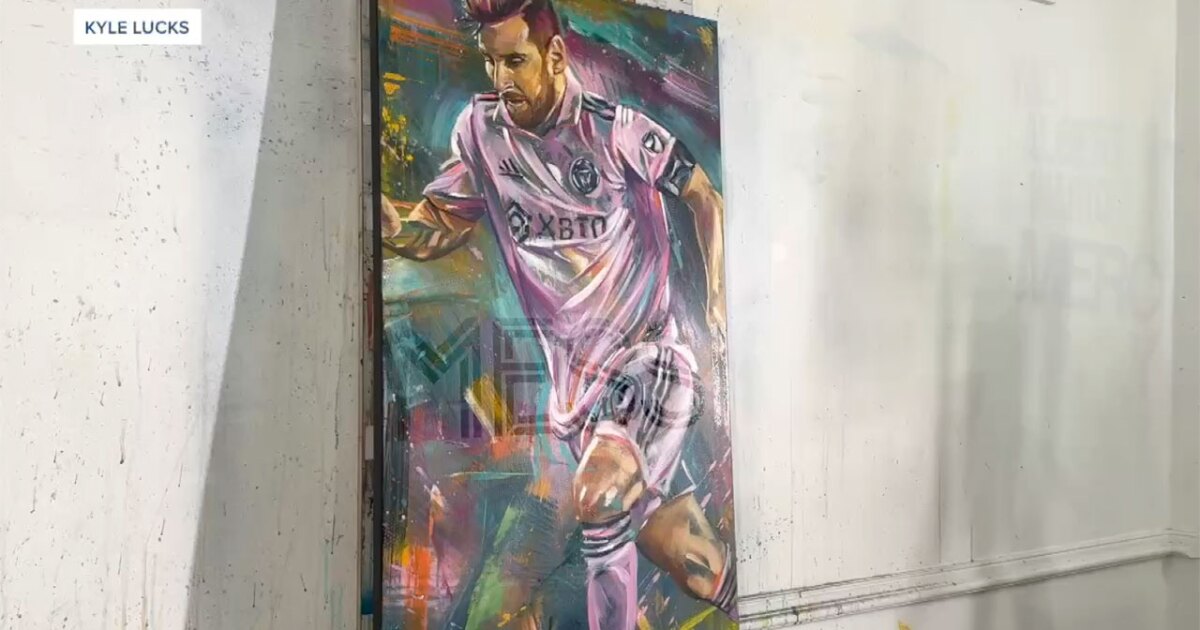 South Florida artist creates Lionel Messi painting after Inter Miami's historic MLS Cup victory