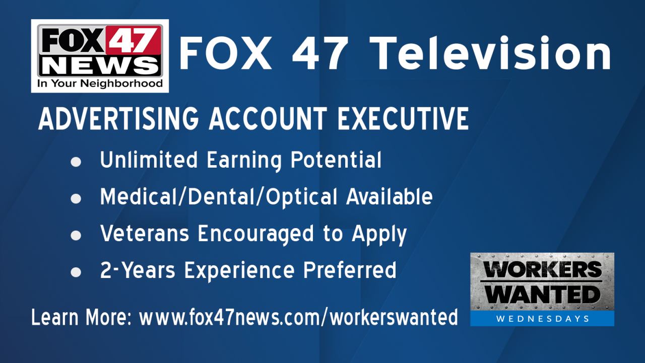 FOX 47 Television Workers Wanted