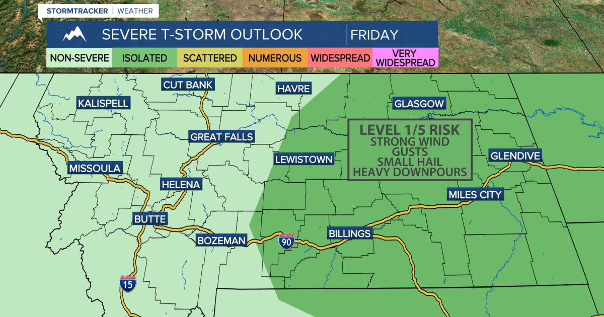 Scattered storms possible Friday with highs in the 70s