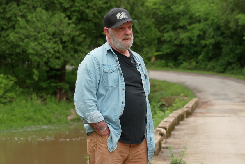 Jim Daniel said his wife got stranded when the bridge at Coffee Hollow Road flooded on May 24, 2026, and she could not return home until the following day.