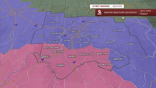 Friday morning winter advisories