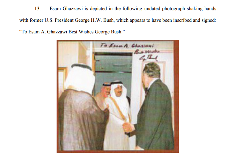 Esam Ghazzawi with former President George Bush