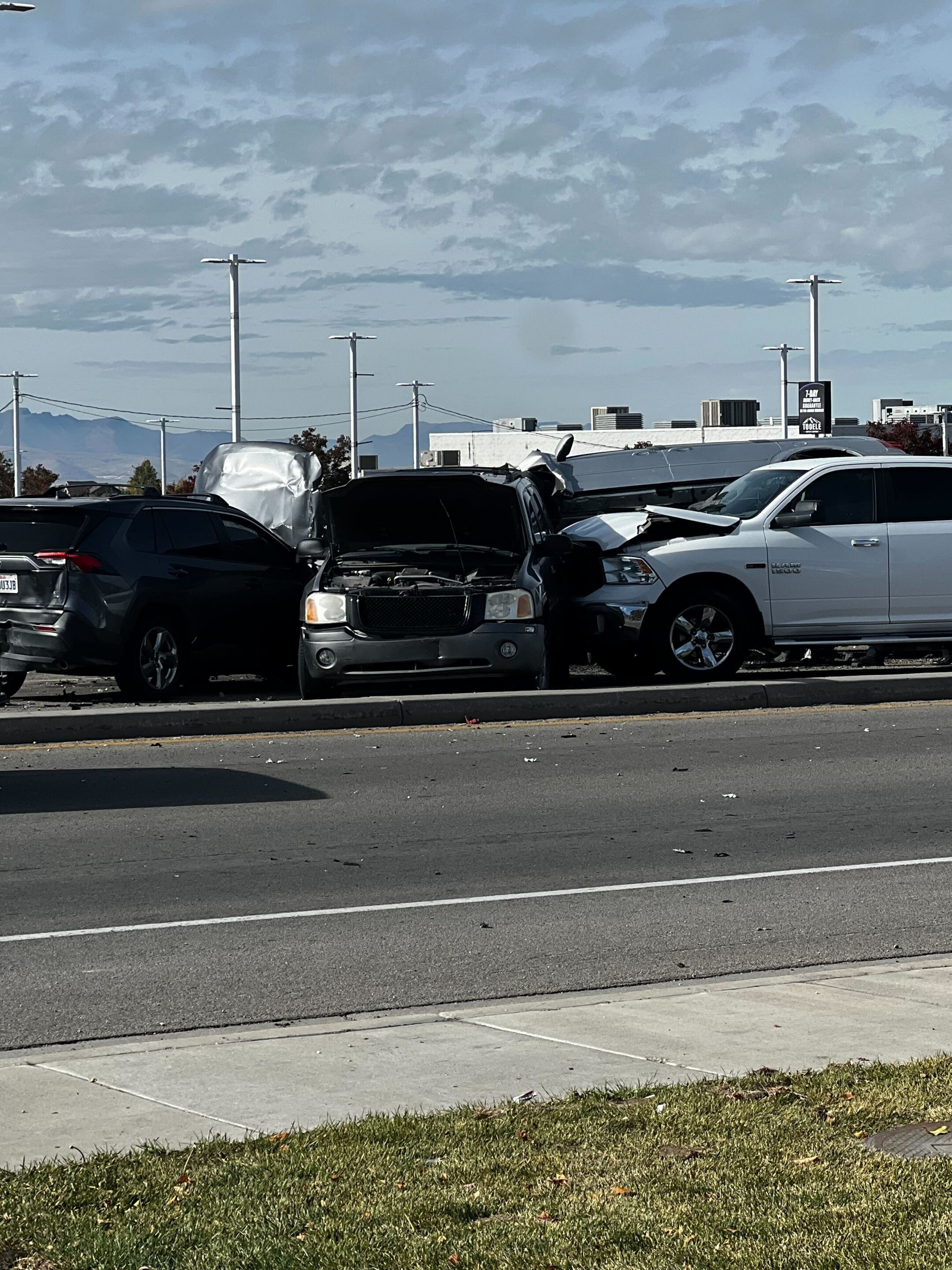 VIDEO Semitruck crashes into Tooele car dealership, causing massive fire