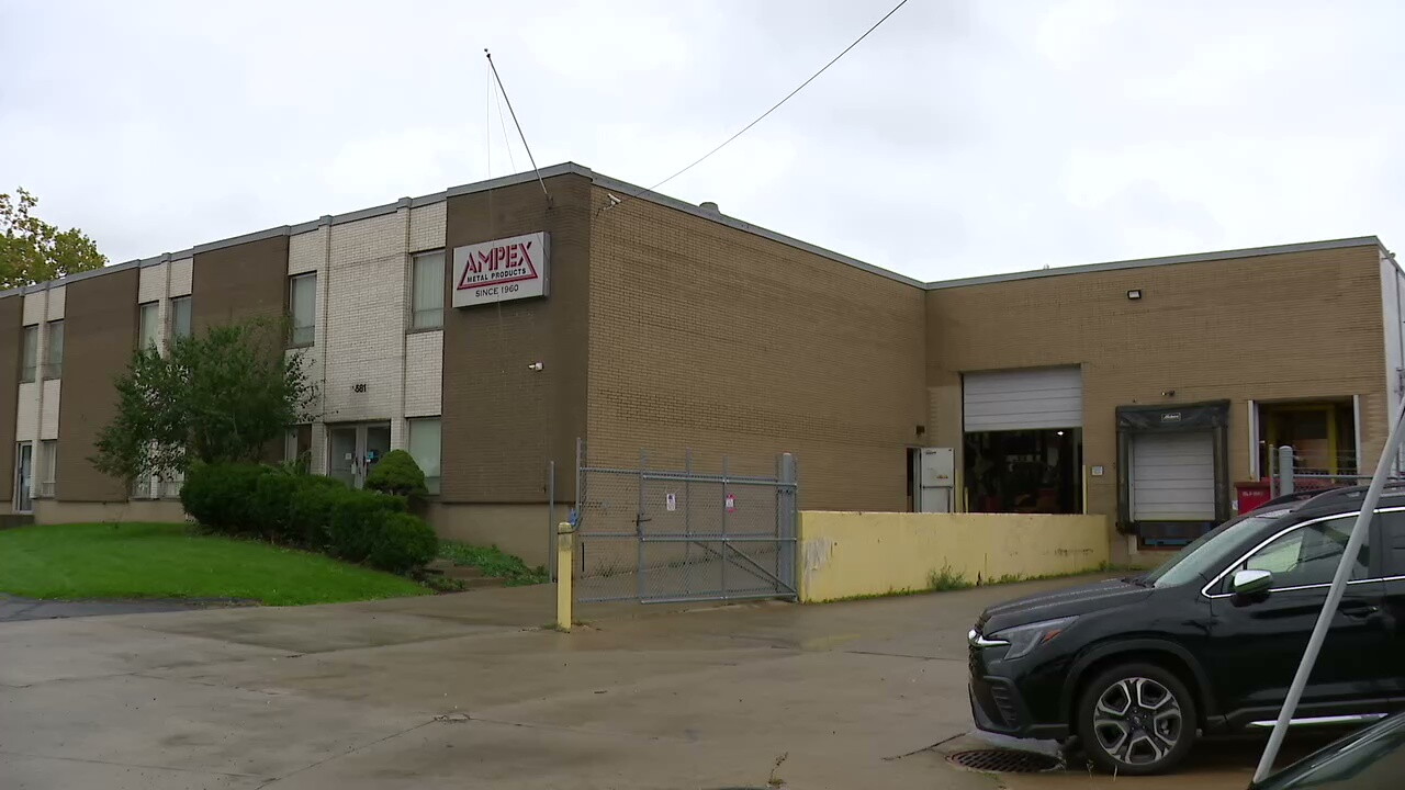 Ampex Metal Products sits at the southern end of West 164th Street in Brook Park. It's one of several dead-end industrial parkways near the future Browns stadium site.