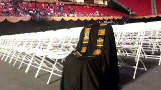 Richard Collins III's graduation gown