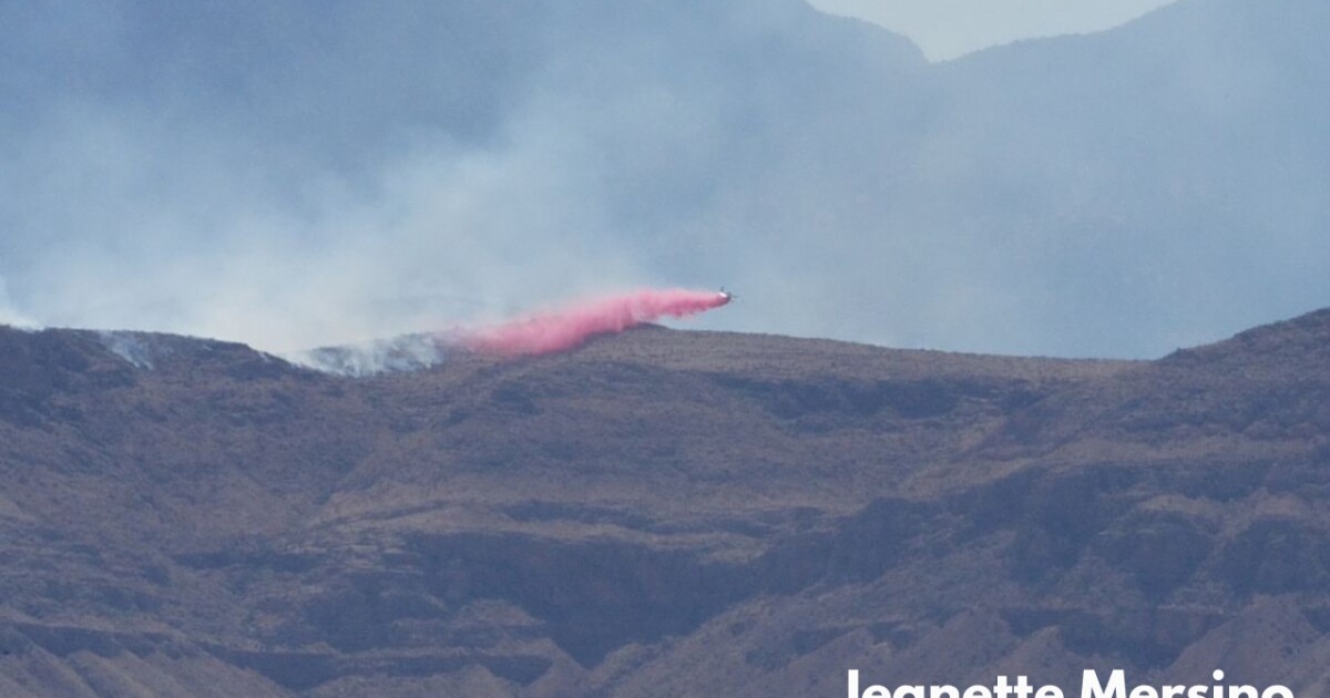 150-acre wildfire burning southwest of Las Vegas