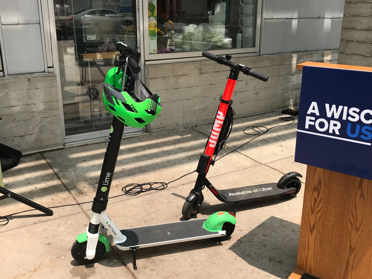 Lime and Jump scooters