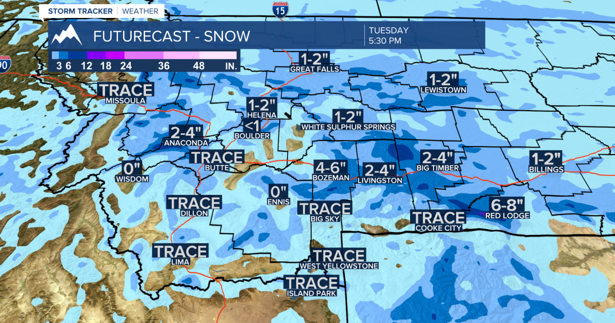 Back to cooler temperatures with snow tonight into Tuesday