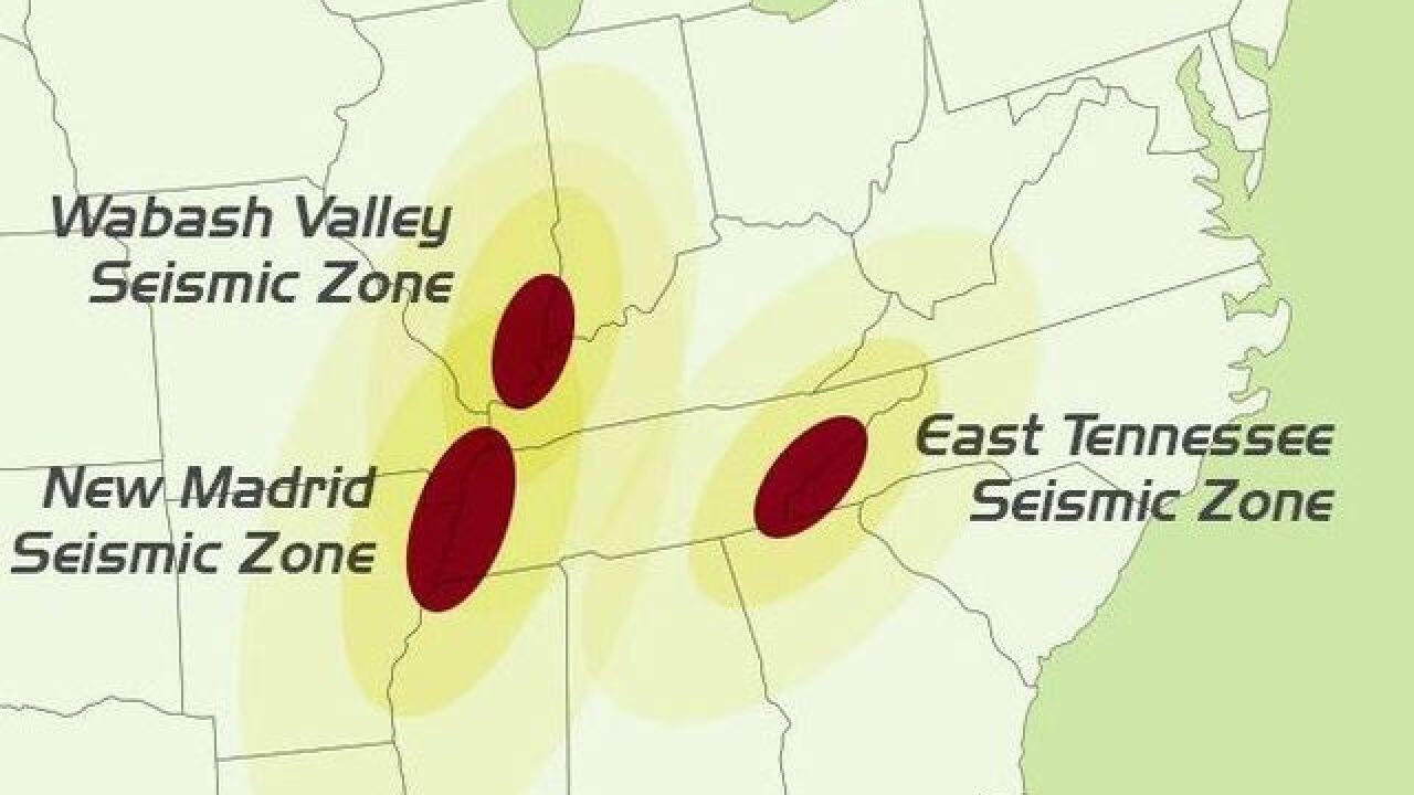 Indiana sits near two major fault lines, one which has a history of producing devastating quakes