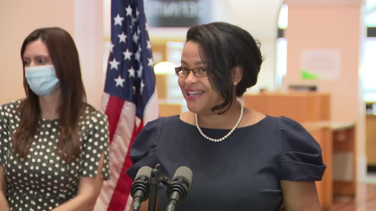 Judge Renatha Francis smiles after being appointed to Florida Supreme Court