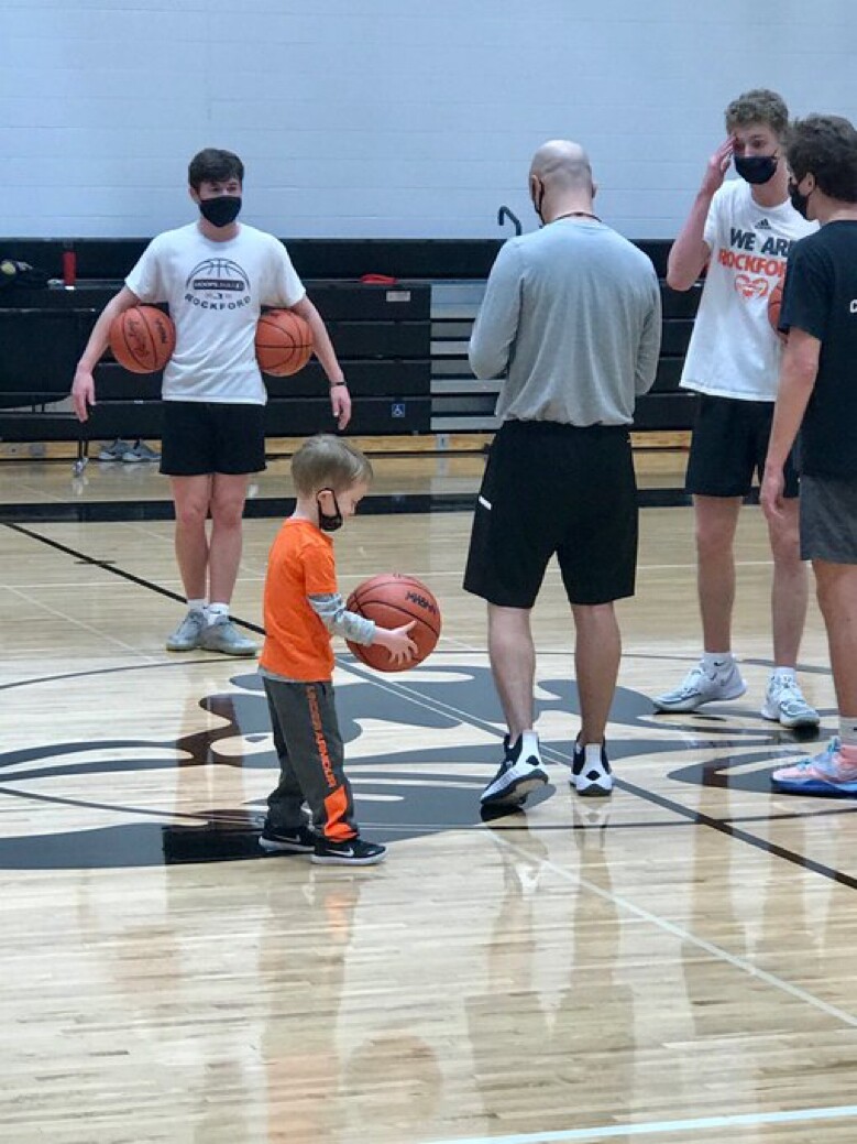 Rockford boys basketball practice