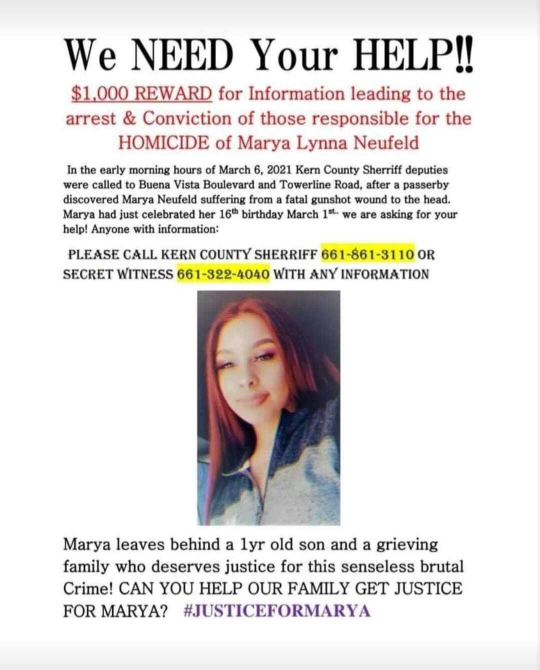 Marya Neufeld flier