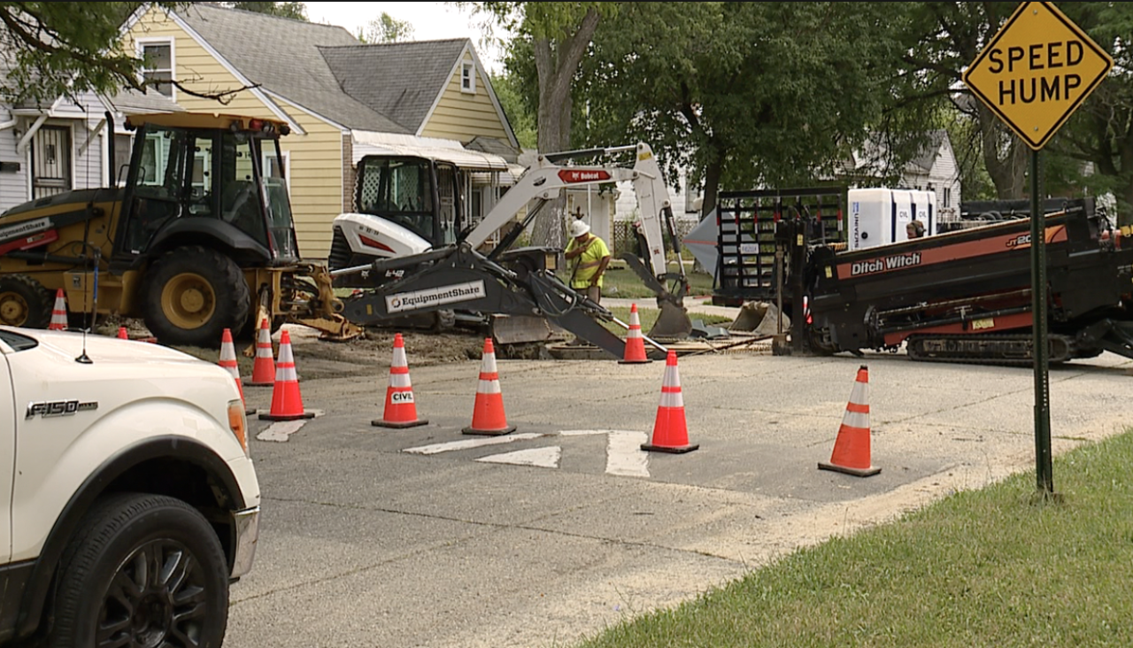 Highland park water main leak 1