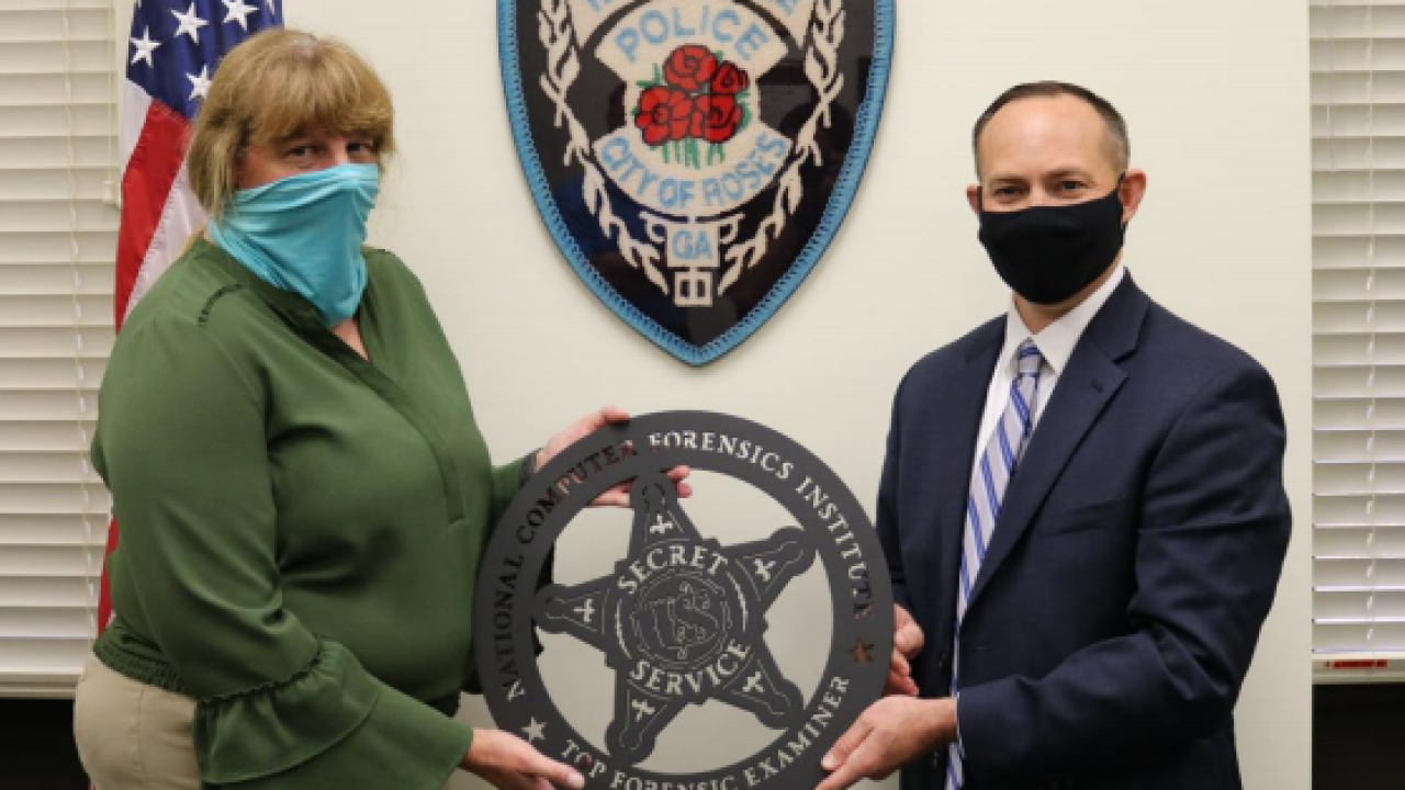THOMASVILLE POLICE DETECTIVE HONORED BY U.S. SECRET SERVICE