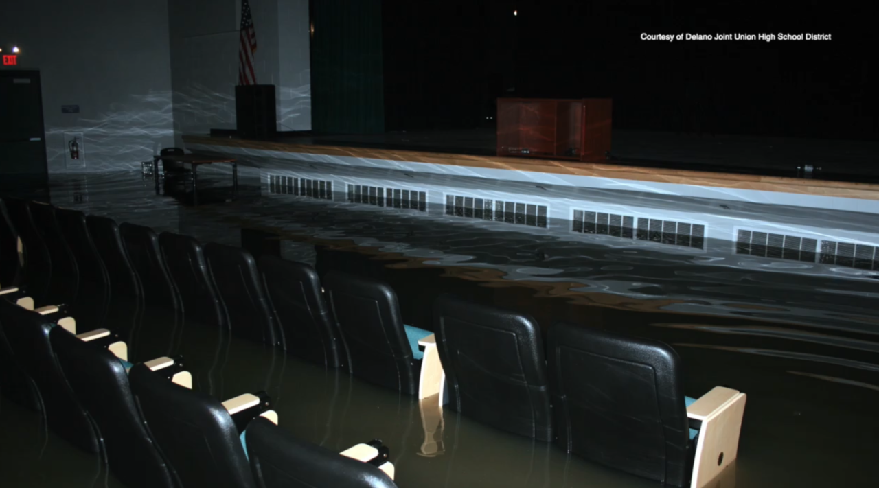 During the most recent flood in Delano, the Robert F. Kennedy Auditorium was impacted greatly