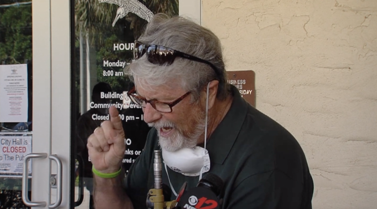 Damien Gilliams berates Sebastian Mayor Ed Dodd