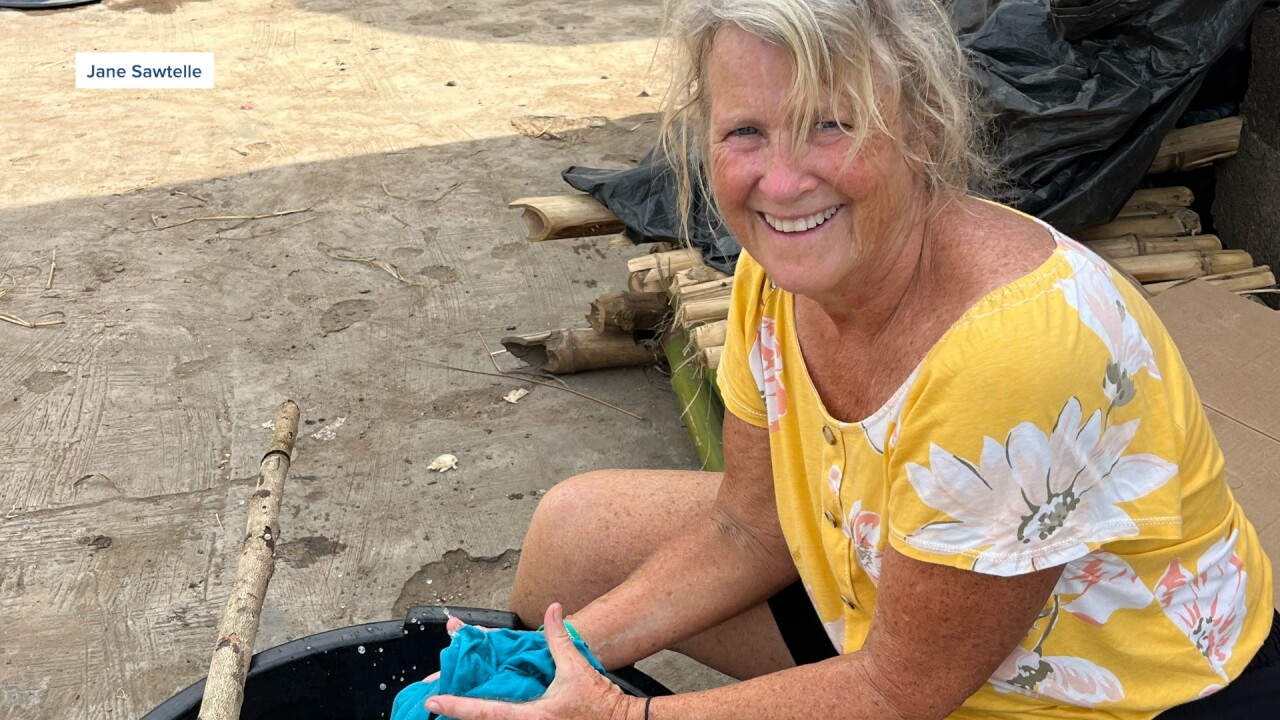 Jane Sawtelle on her mission trip to Nigeria in 2024. 