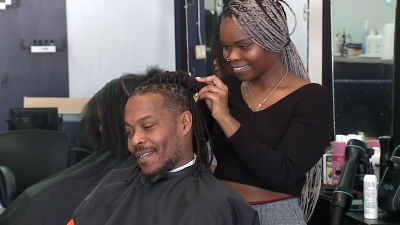 Hairdressers supporting CROWN Act, against hair discrimination