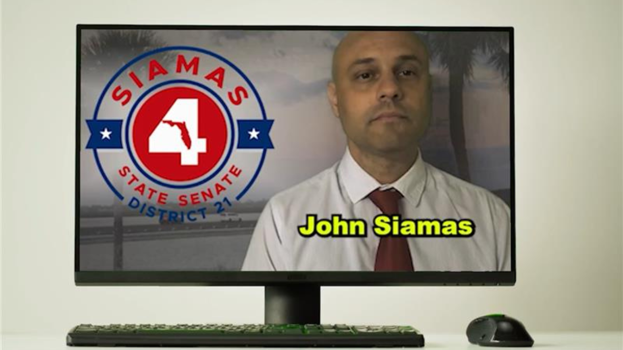 Campaign video for neighbor John Siamas, who unsuccessfully ran for Florida State Senate in 2024. He was sued by the HOA and now has opened a federal trademark case and filed state and federal litigation against the HOA president and board.
