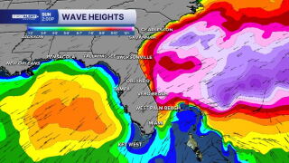 Dangerous surf Sunday 