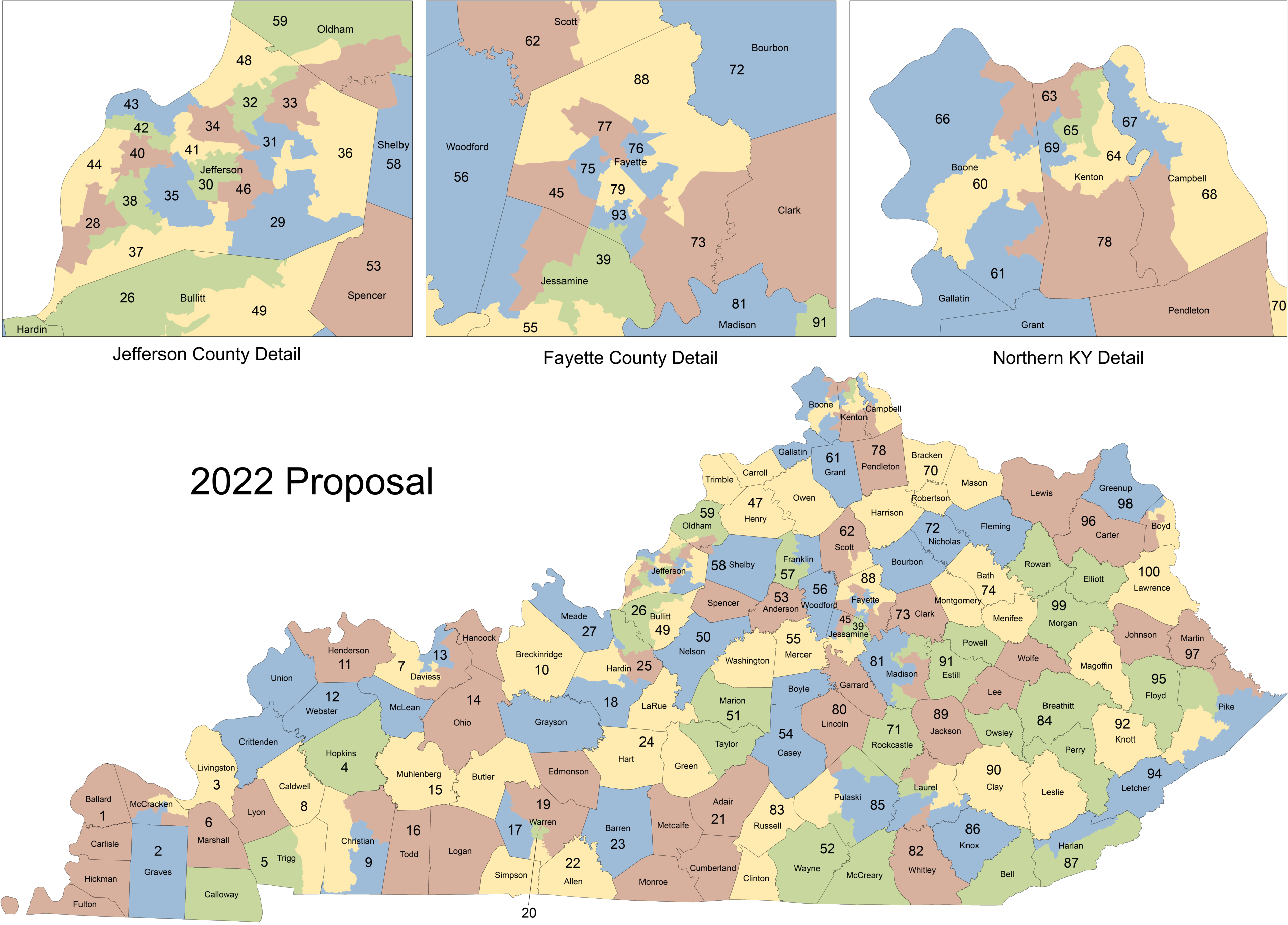 Kentucky House leaders unveil redistricting plan