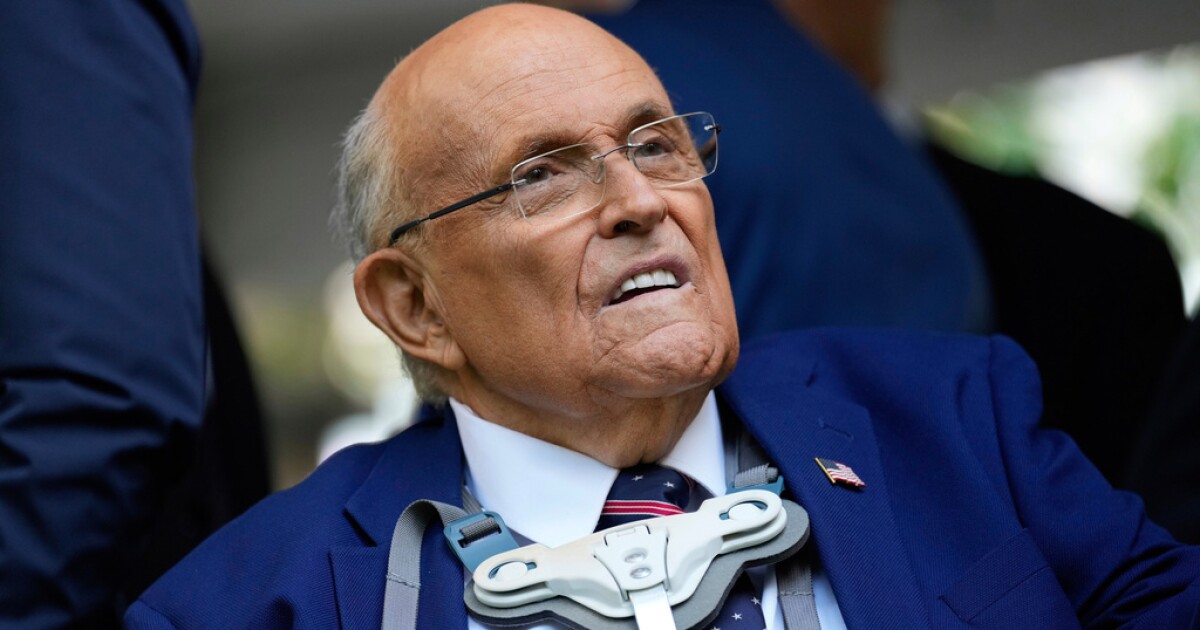 Rudy Giuliani is breathing on his own while hospitalized with pneumonia, spokesperson says