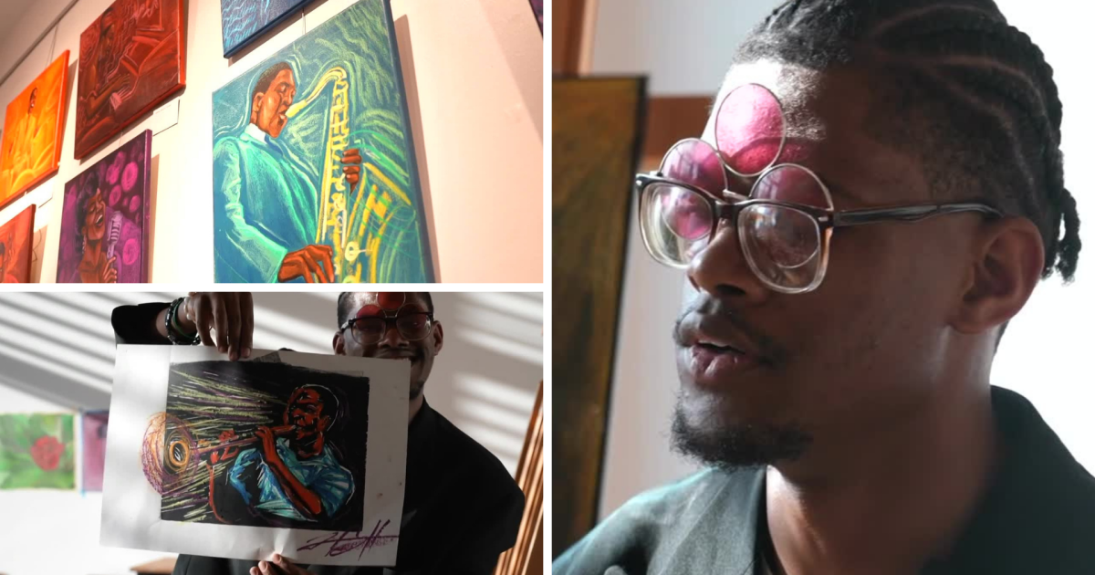 Josh Datant VSU senior showcases jazz portraits in first solo exhibition