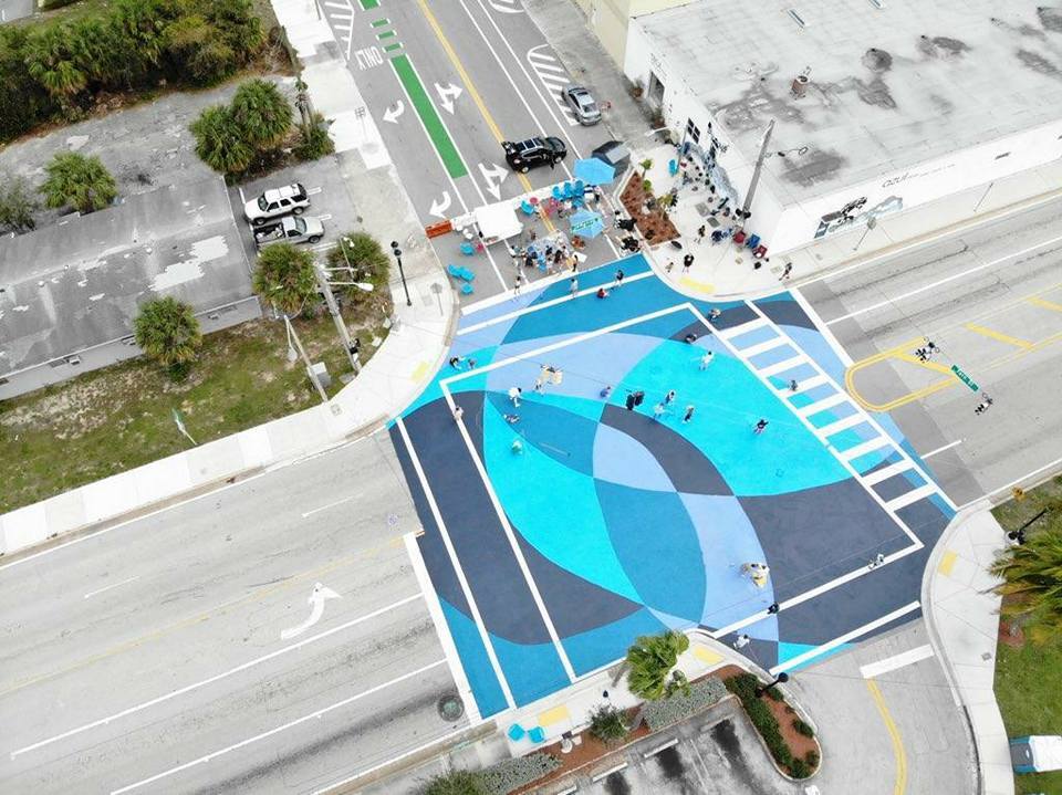 Drone photo of West Palm Beach asphalt art.jpg