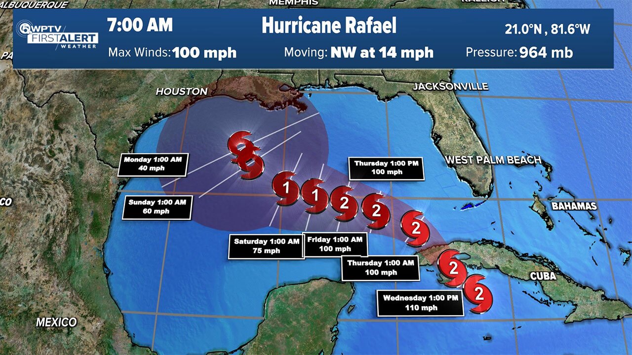 Hurricane Rafael, 7 a.m. Nov. 6, 2024