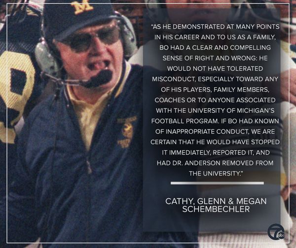 Comments by Bo Schembechler's Family