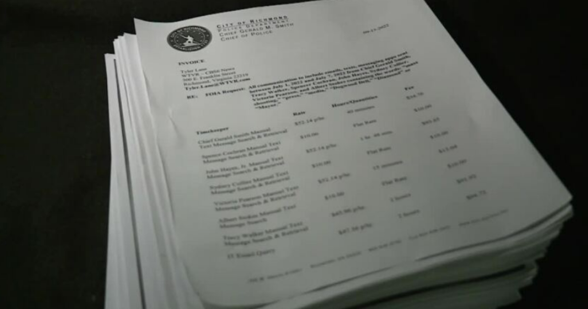 Richmond police chief receives text that officers 'maybe' stopped mass ...