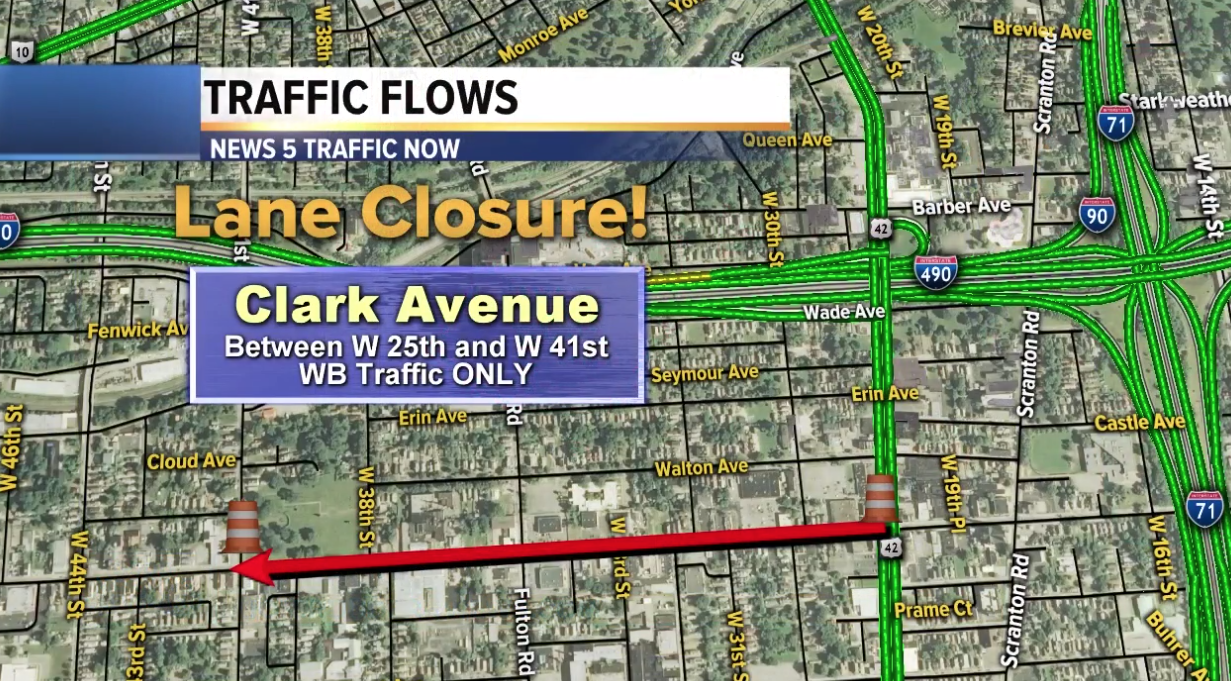 Construction on Clark Avenue