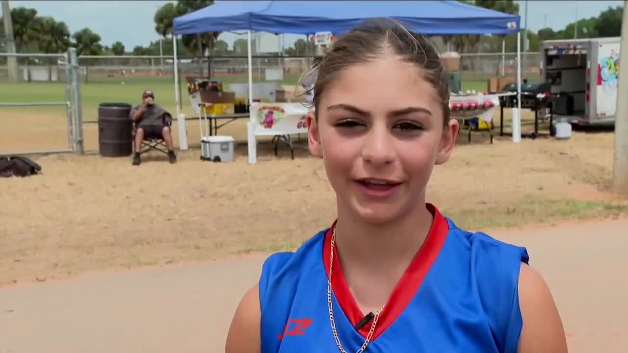 Aryanna Nord, a pitcher and shortstop, is a promising talent at 13 who has already attracted the attention of several local high schools. April 28, 2024