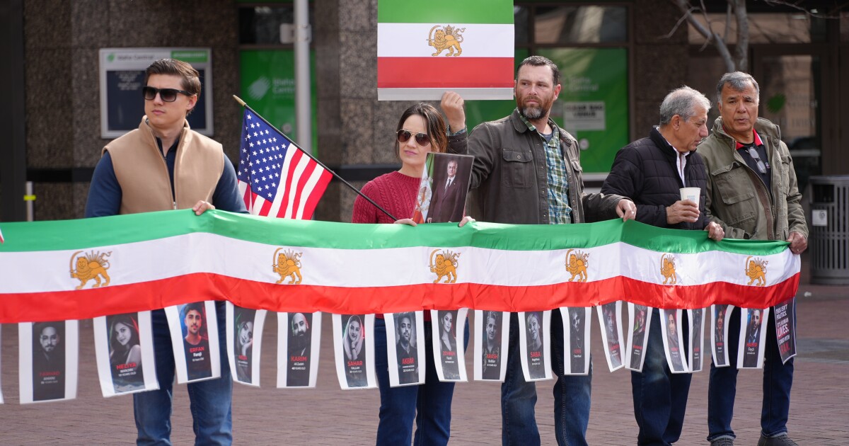 Dozens gather in downtown Boise for global Iran demonstration