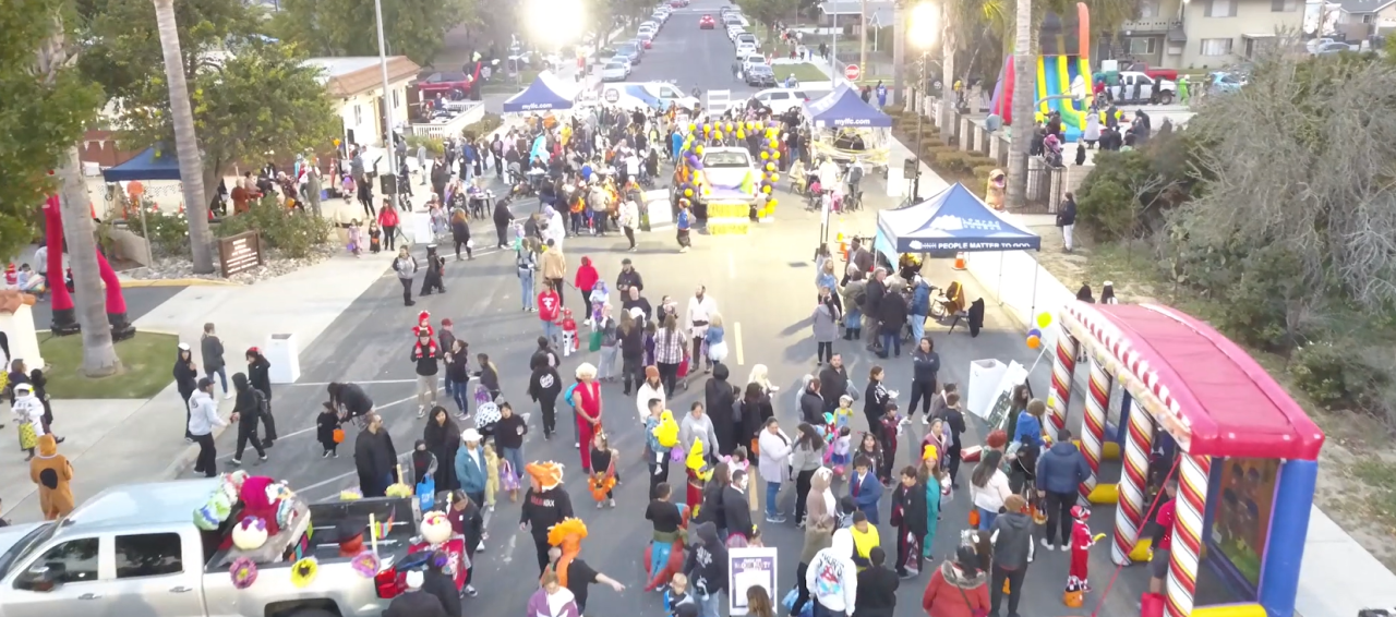 A previous block party event at Lompoc Foursquare Church