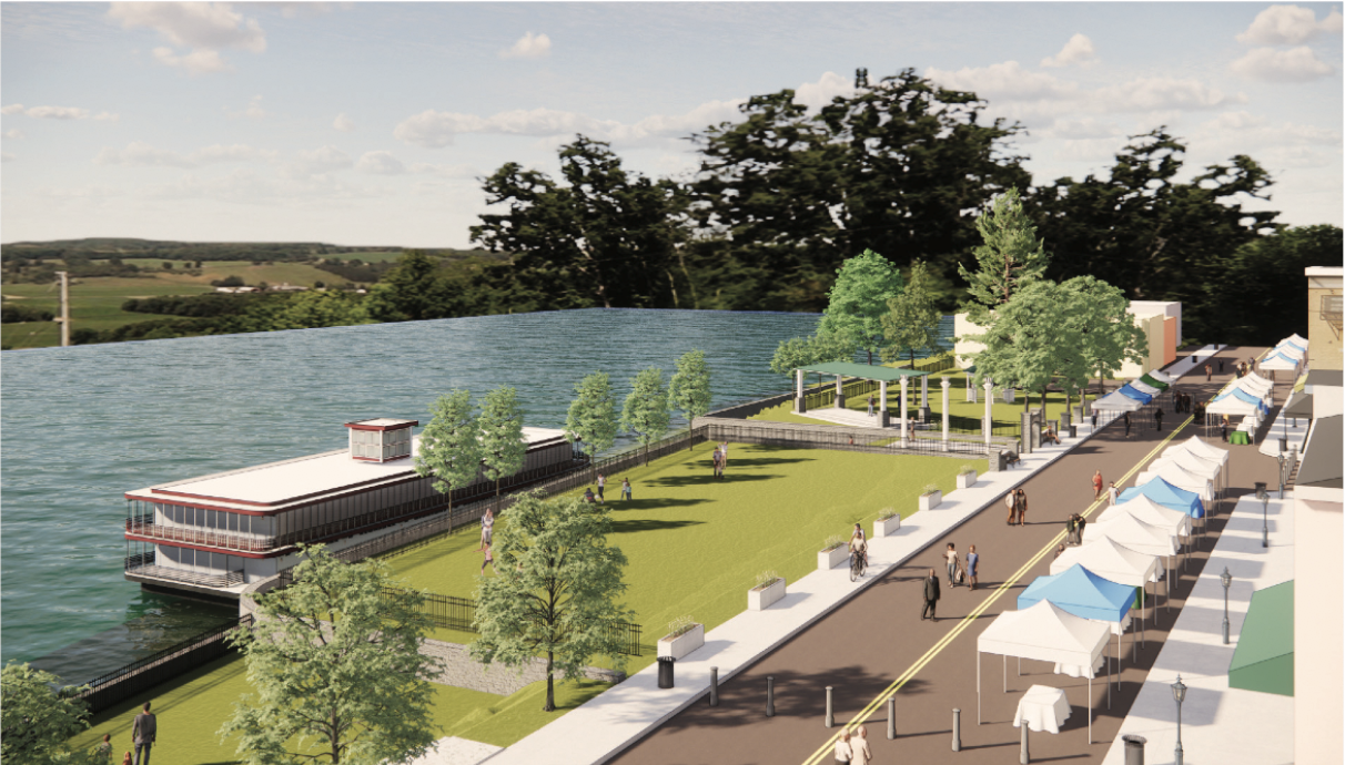 Renderings of proposed Liberty Landing Park in New Richmond.